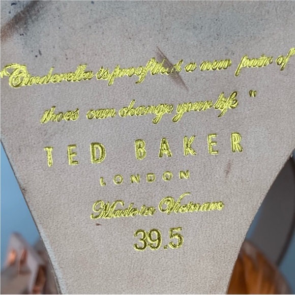 Ted Baker London Merlotte Platform Wedge Rose Gold Sandals Size 8.5 - Picture 8 of 12